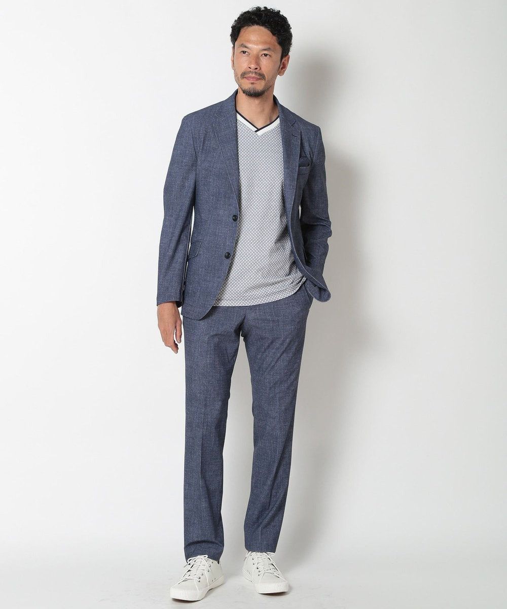 MEN'S BIGI 【ACTIVE TAILOR】COOL TOUCH 接触冷感ハイパーストレッチパンツ ネイビー