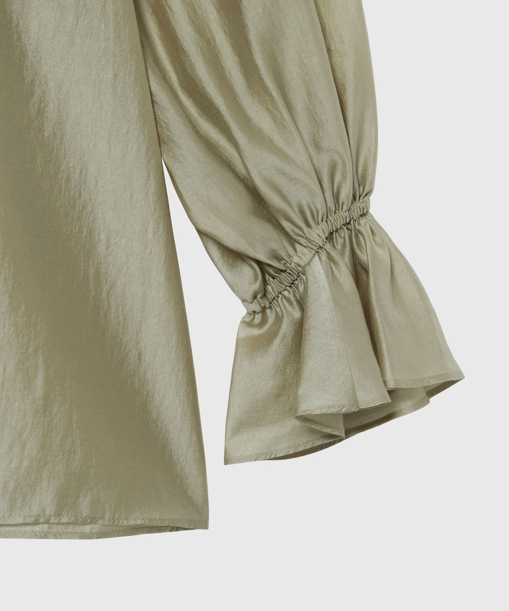 DÉPAREILLÉ LAWN RUFFLE BLOUSE / ローンラッフルブラウス ベージュ