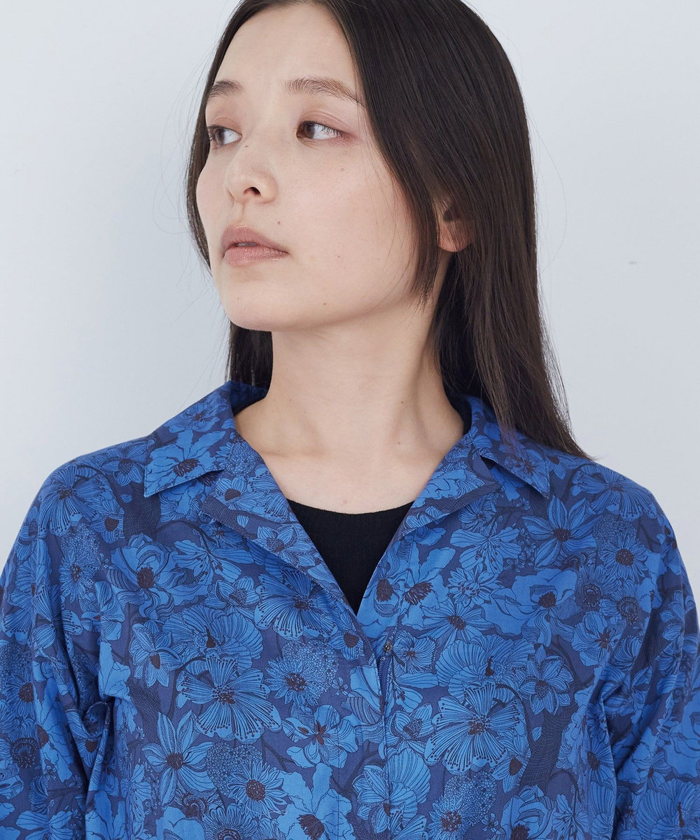 ADIEU TRISTESSE kazumiさんコラボ　リバティプリントオールインワン ブルー系その他