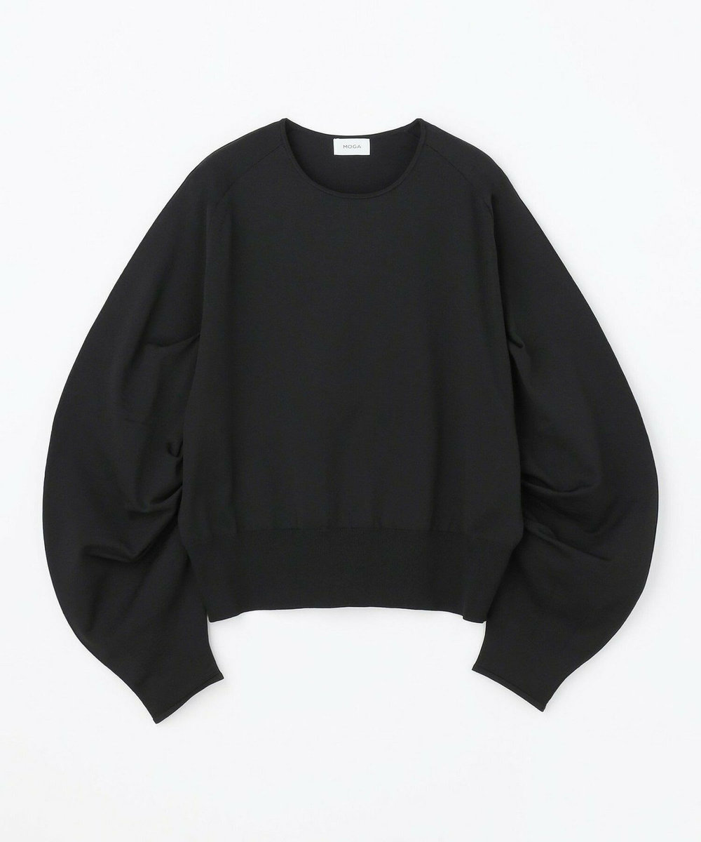MOGA Lサイズ（大きいサイズ） 【大きいサイズ】バルキーポリエステルニットトップス ブラック