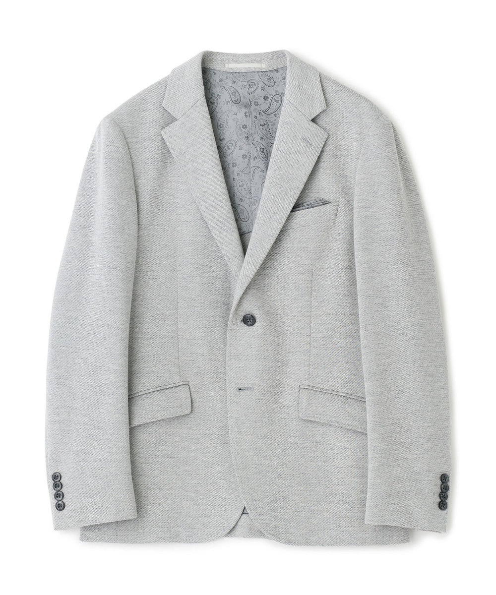 MEN'S BIGI ウール混ツイルジャージジャケット ライトグレー