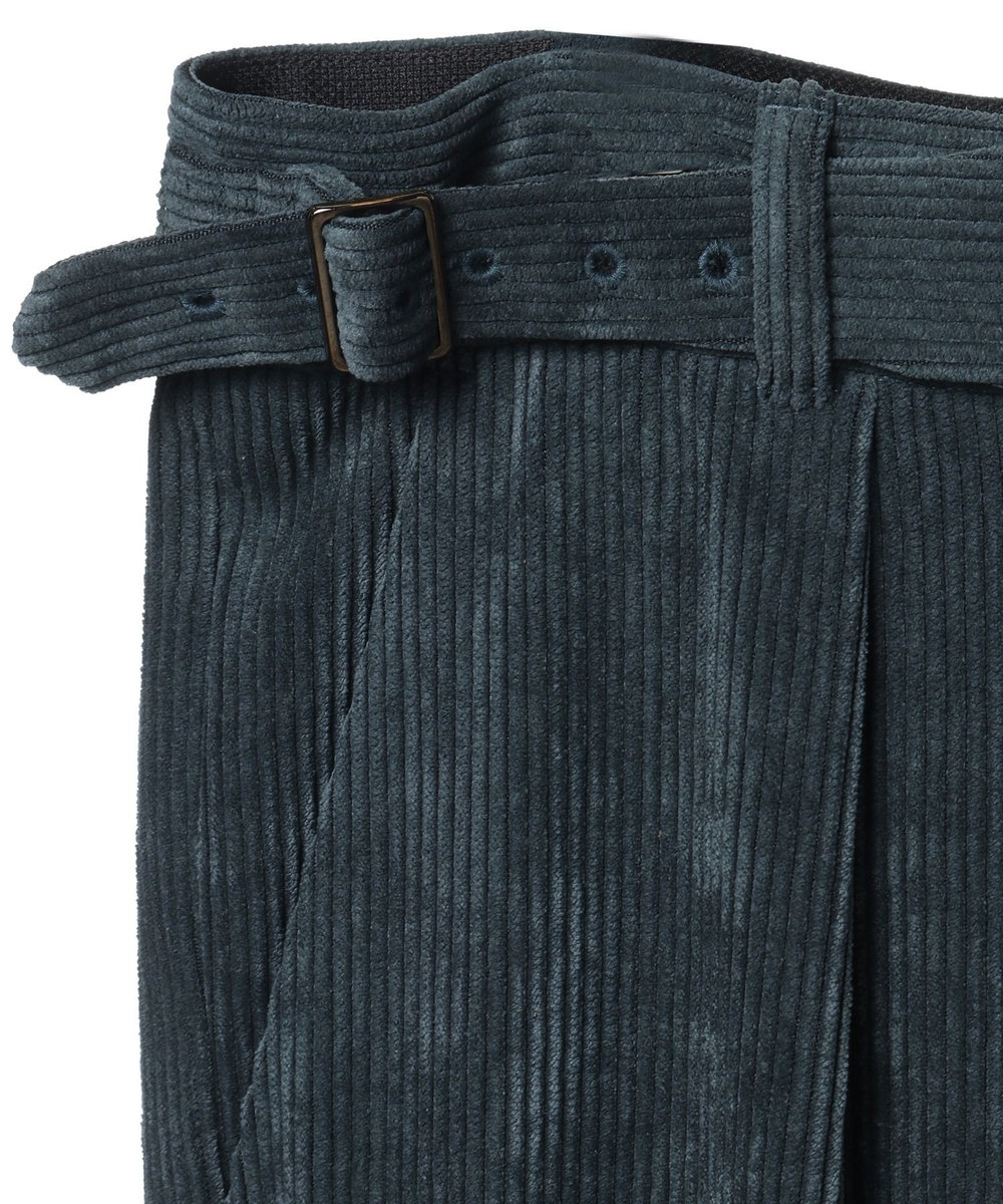 MEN'S BIGI ソフトコーデュロイストレッチパンツ モスグリーン