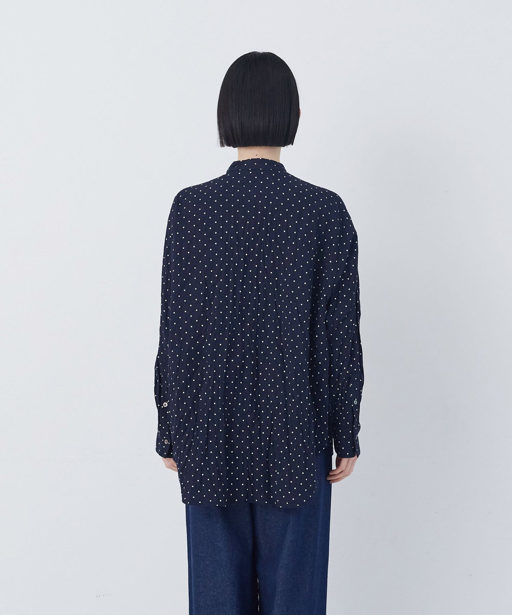 congés payés ADIEU TRISTESSE クリンクル加工2wayシャツ ドット