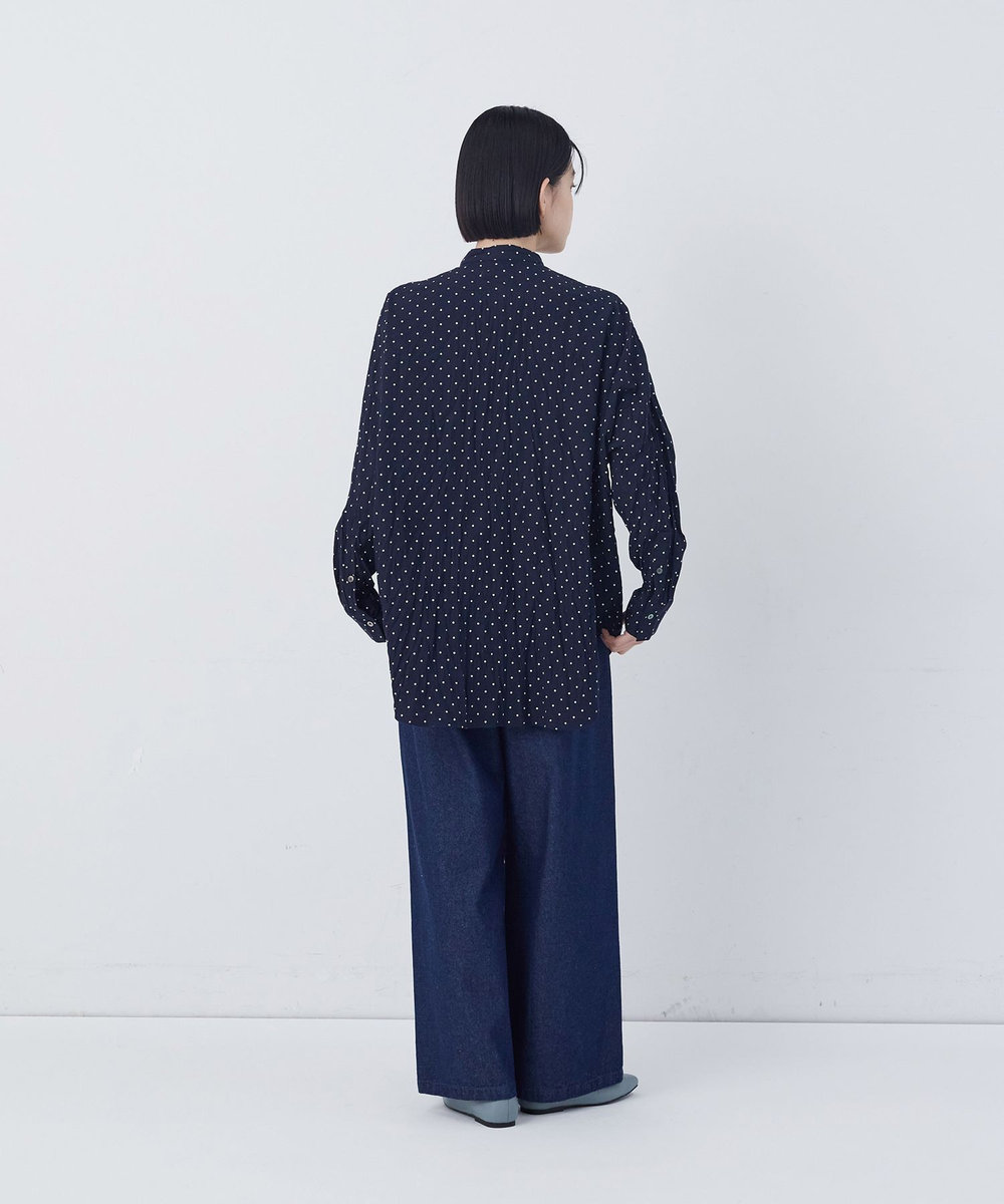 congés payés ADIEU TRISTESSE クリンクル加工2wayシャツ ドット