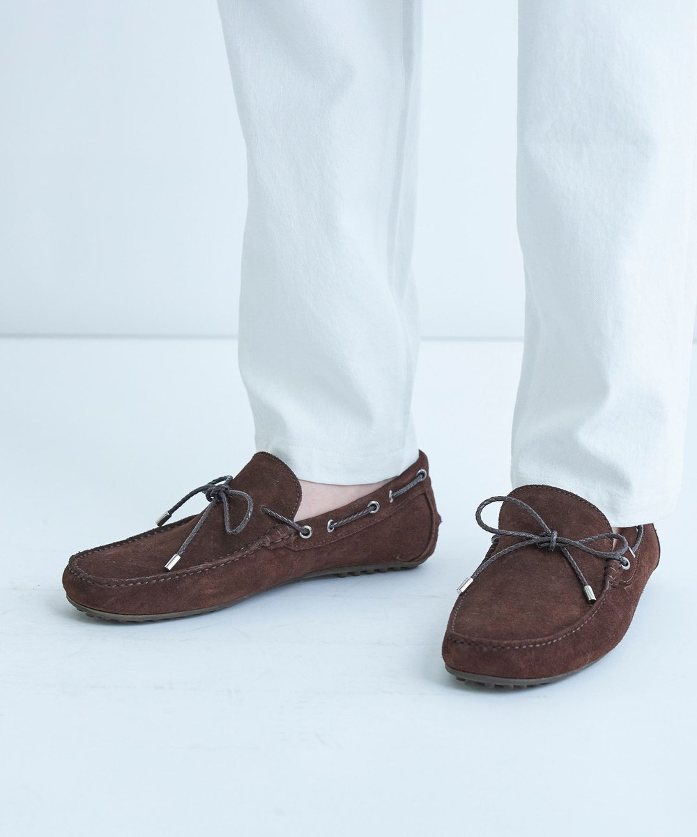 MEN'S BIGI レザードライビングシューズ ブラウン