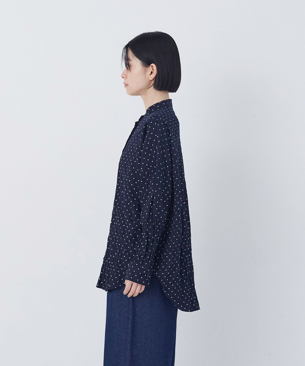 congés payés ADIEU TRISTESSE クリンクル加工2wayシャツ ドット