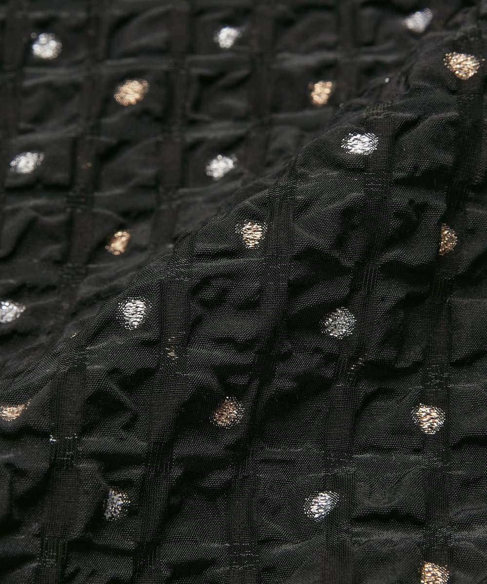 DÉPAREILLÉ LAME DOT JACQUARD BLOUSE /ラメドットジャガードブラウス ブラック