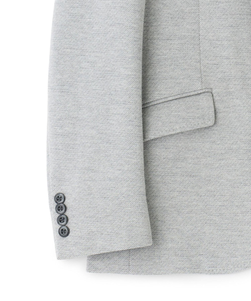 MEN'S BIGI ウール混ツイルジャージジャケット ライトグレー