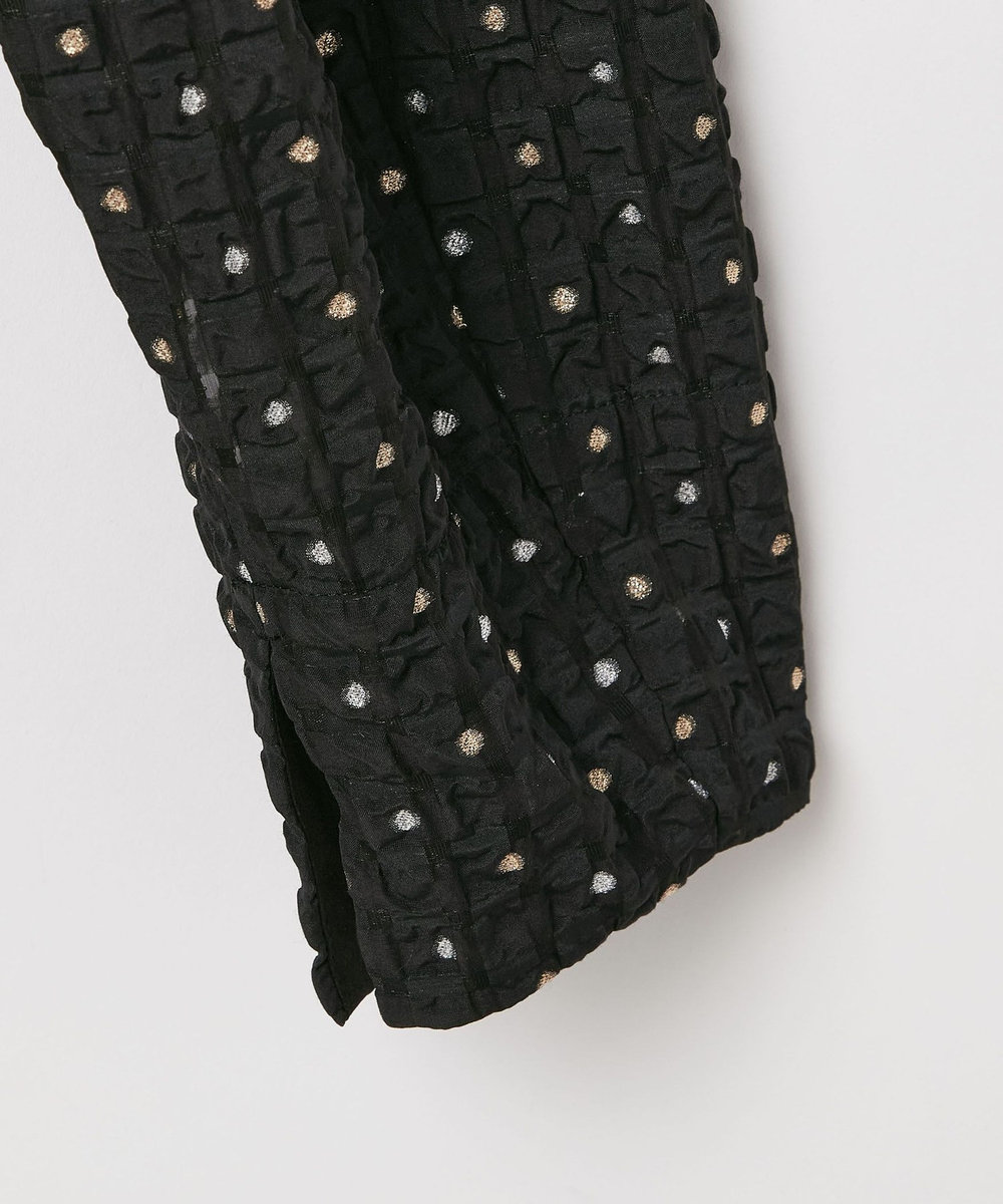 DÉPAREILLÉ LAME DOT JACQUARD BLOUSE /ラメドットジャガードブラウス ブラック
