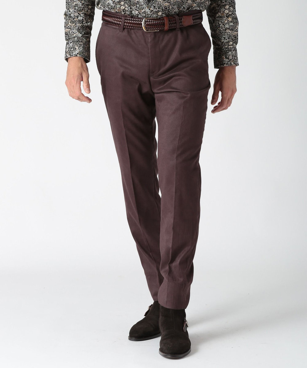MEN'S BIGI コマスエードストレッチパンツ（セットアップ対応） ボルドー
