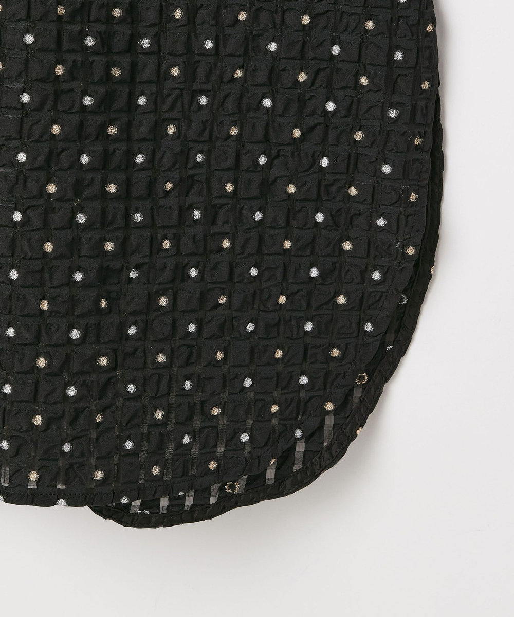 DÉPAREILLÉ LAME DOT JACQUARD BLOUSE /ラメドットジャガードブラウス ブラック