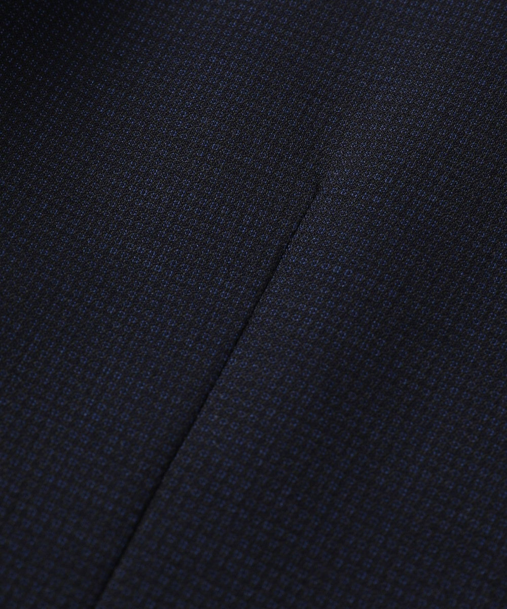 MEN'S BIGI ドビー柄スリムフィットスーツセットアップ ネイビー