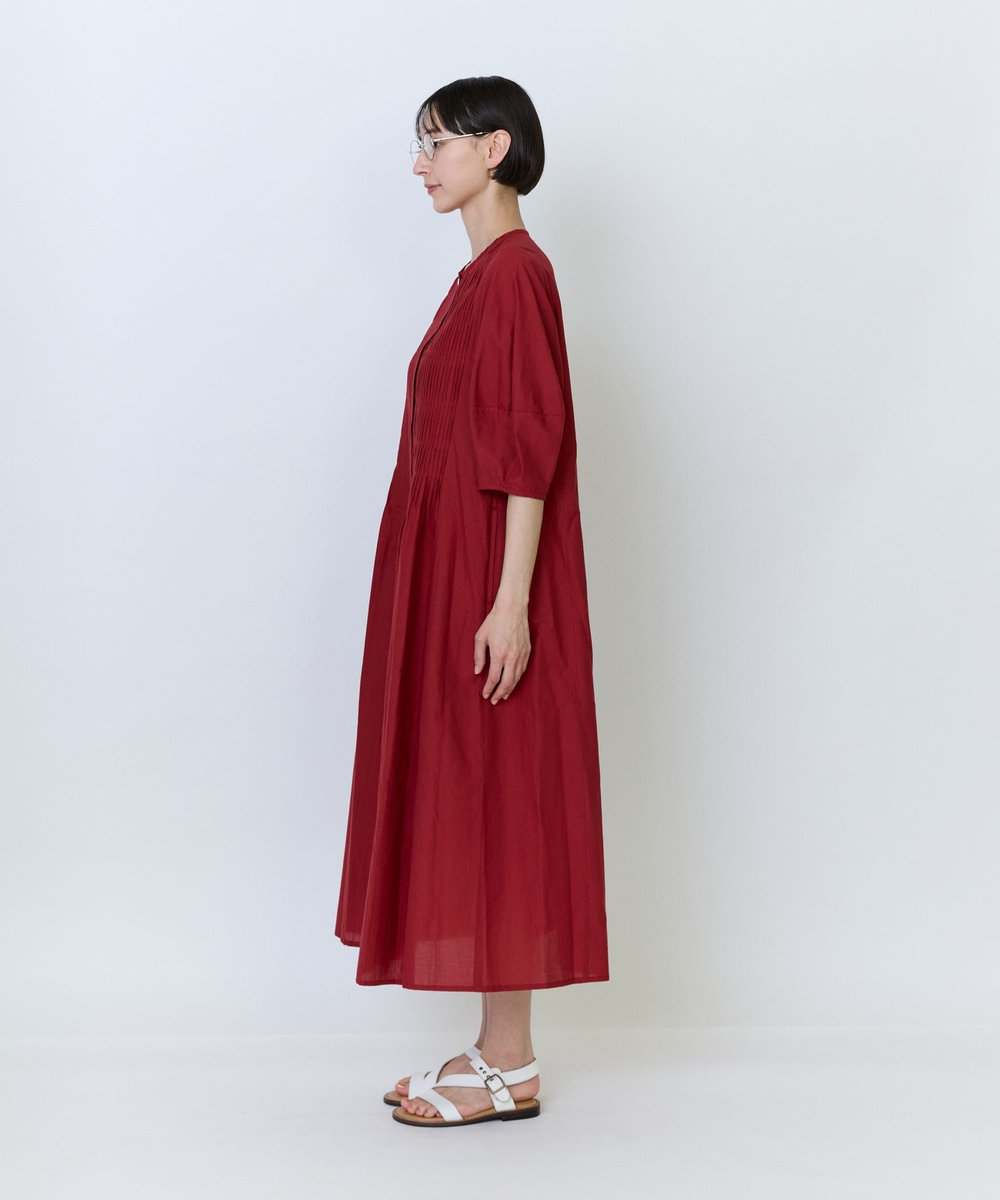 LOISIR インドコットンキャンブリックワンピース レッド