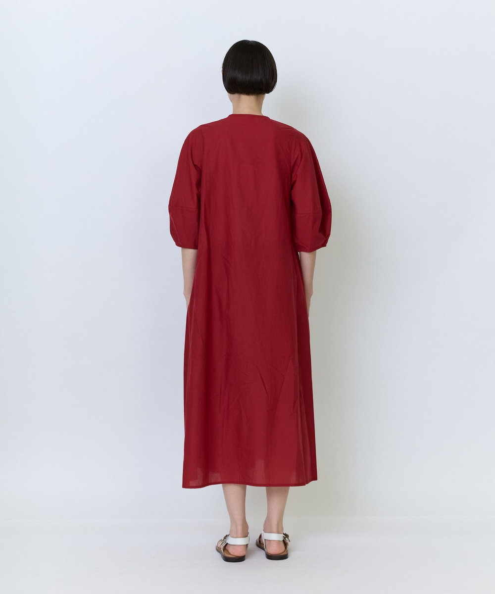 LOISIR インドコットンキャンブリックワンピース レッド