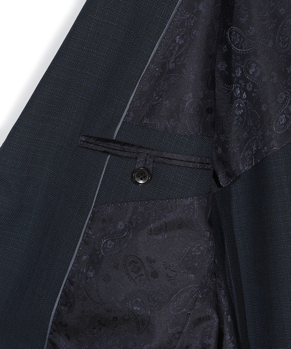 MEN'S BIGI ミックスヤーン/ホップサックテーラードジャケット グリーン