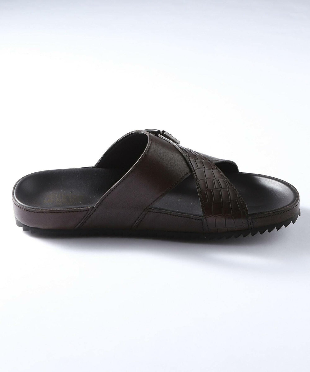 MEN'S BIGI 【Artesanos/アルテサノス】別注 レザークロスストラップサンダル ブラウン