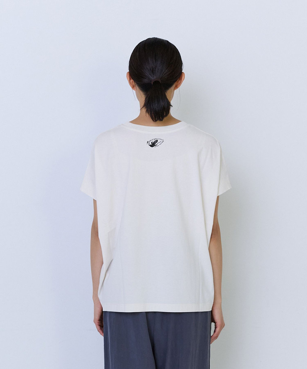 ADIEU TRISTESSE 【6月お気に入り登録ブランド内1位】杉本さなえさん コラボフレンチスリーブTシャツ アイボリー