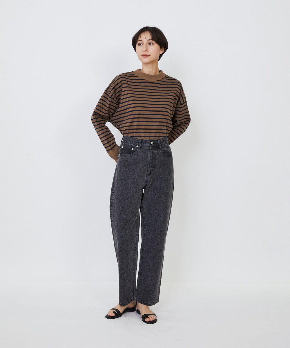 LOISIR デニムストレートパンツ ブラック系その他