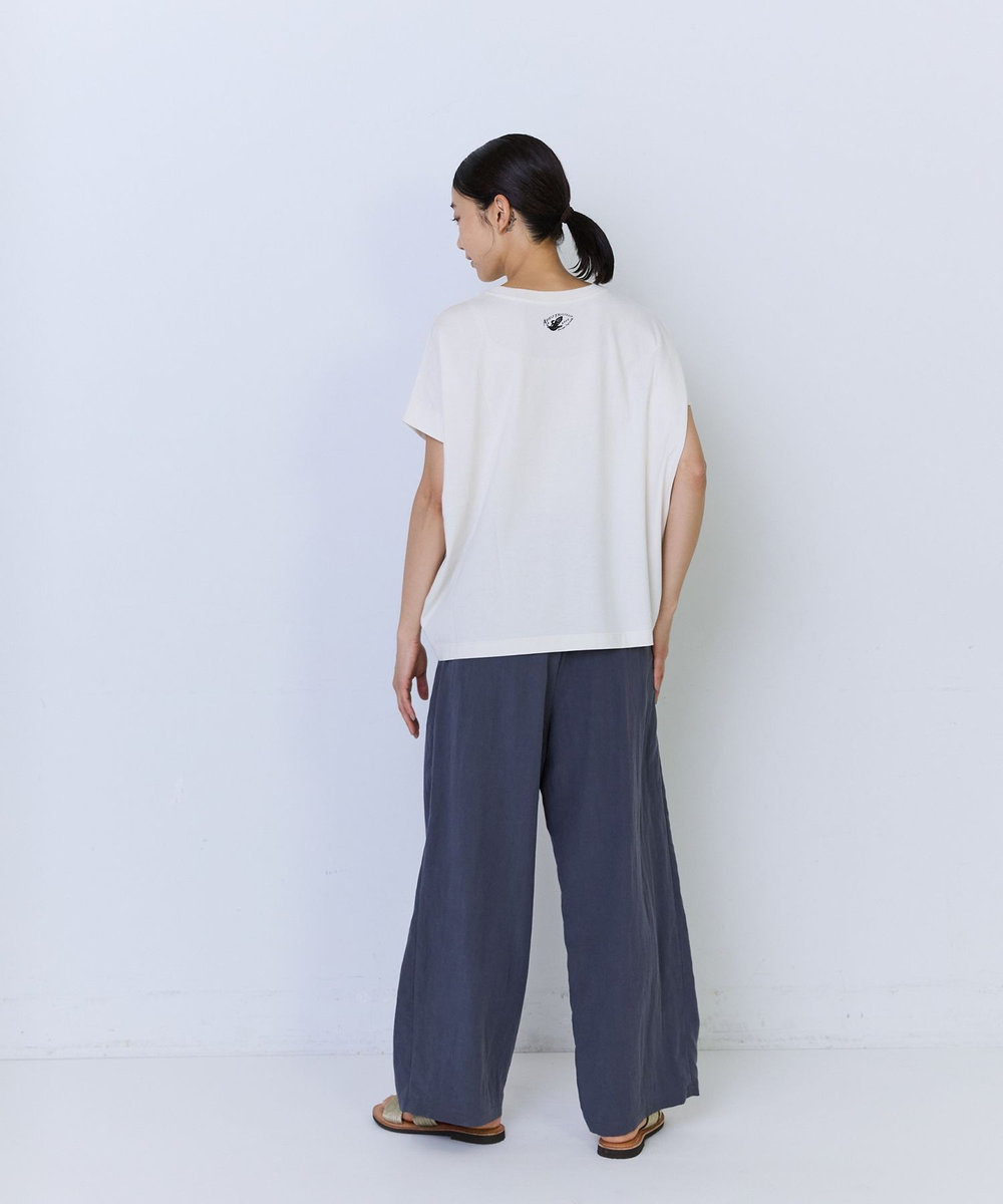 ADIEU TRISTESSE 【6月お気に入り登録ブランド内1位】杉本さなえさん コラボフレンチスリーブTシャツ アイボリー