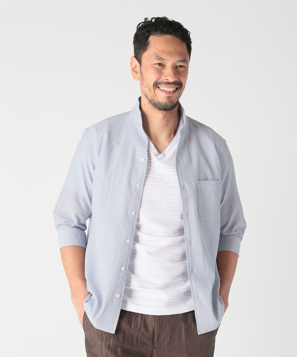 MEN'S BIGI スラブタック天竺素材Tシャツ＜吸水速乾＞ ホワイト