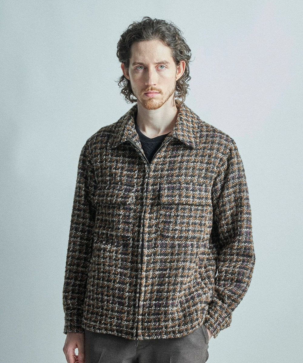 MEN'S BIGI モダンCPOシャツジャケット ブラウン系その他
