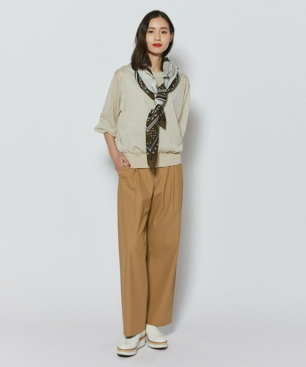 L'EQUIPE ［eclat 2026年5月号掲載商品］manipuri カラー別注ストール カーキ