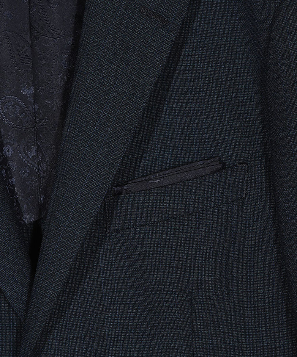 MEN'S BIGI ミックスヤーン/ホップサックテーラードジャケット グリーン