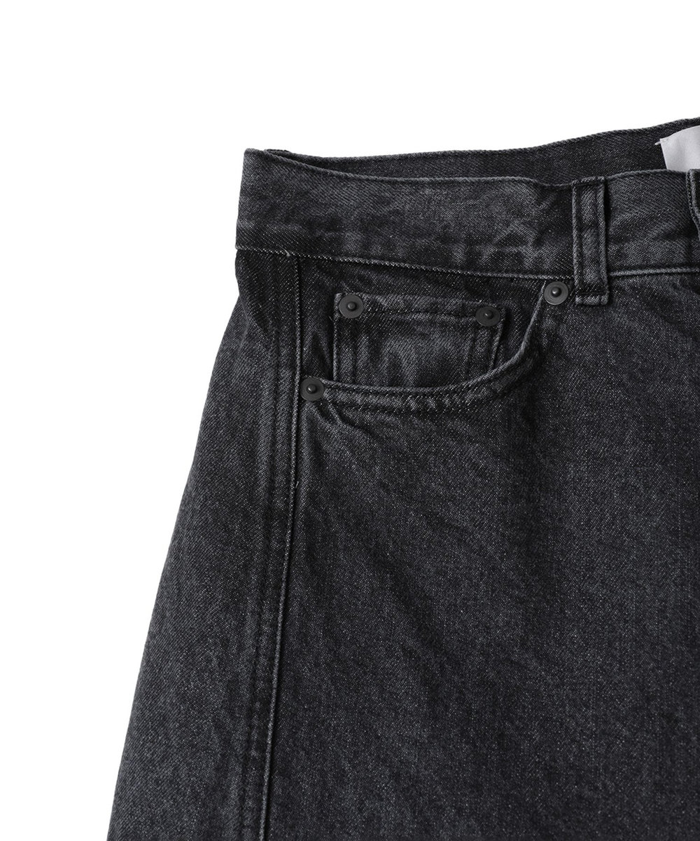 1er Arrondissement ブラックデニムカーブパンツ ブラック