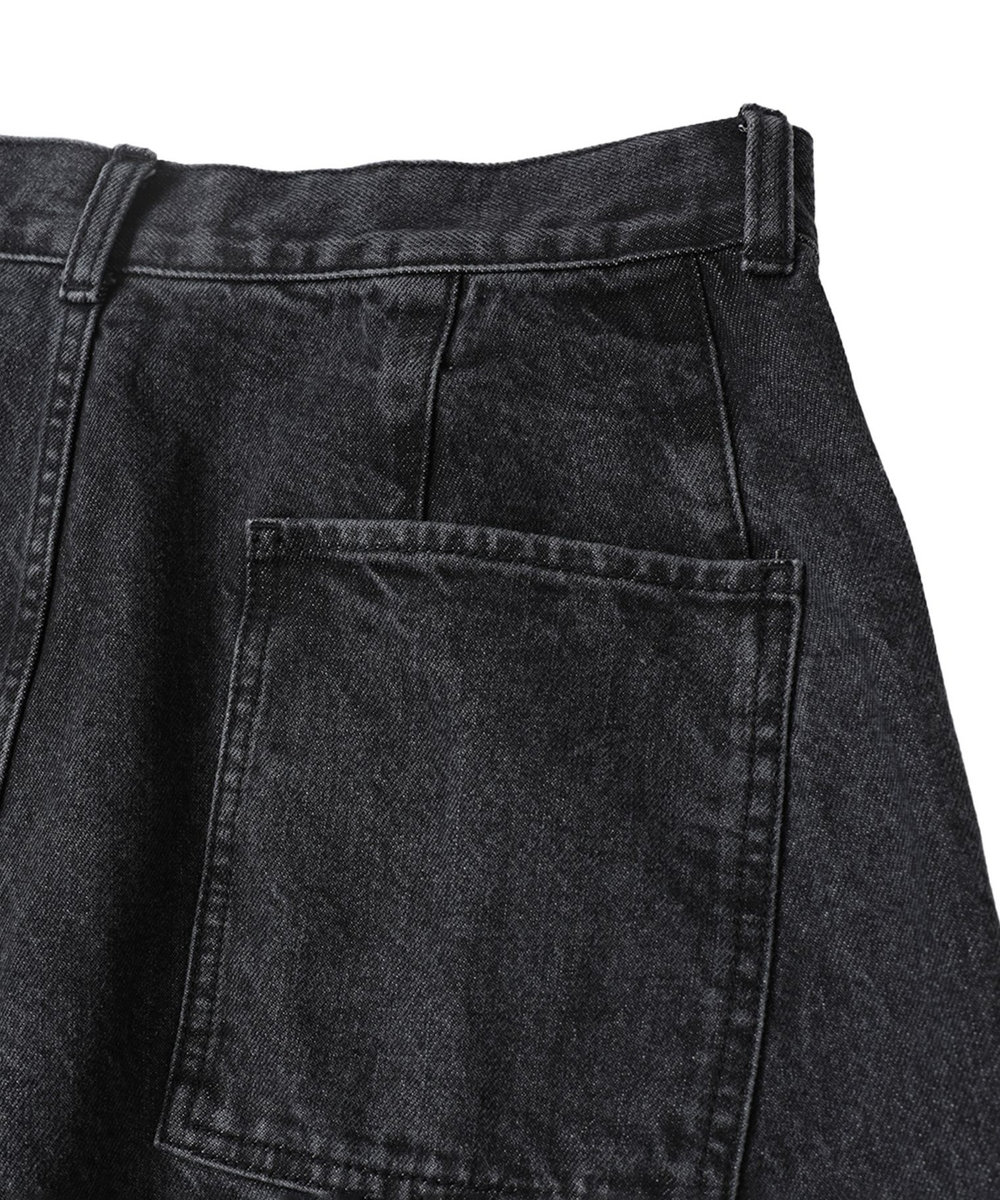 1er Arrondissement ブラックデニムカーブパンツ ブラック