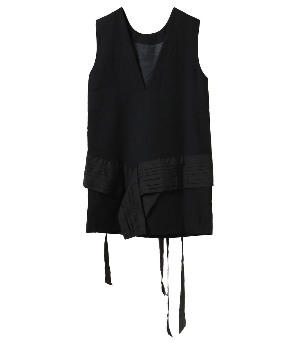 1er Arrondissement ＜BAUN UND PFERDGARTEN（バウムウンドヘルガーデン）＞コサージュ付タンクトップ ブラック