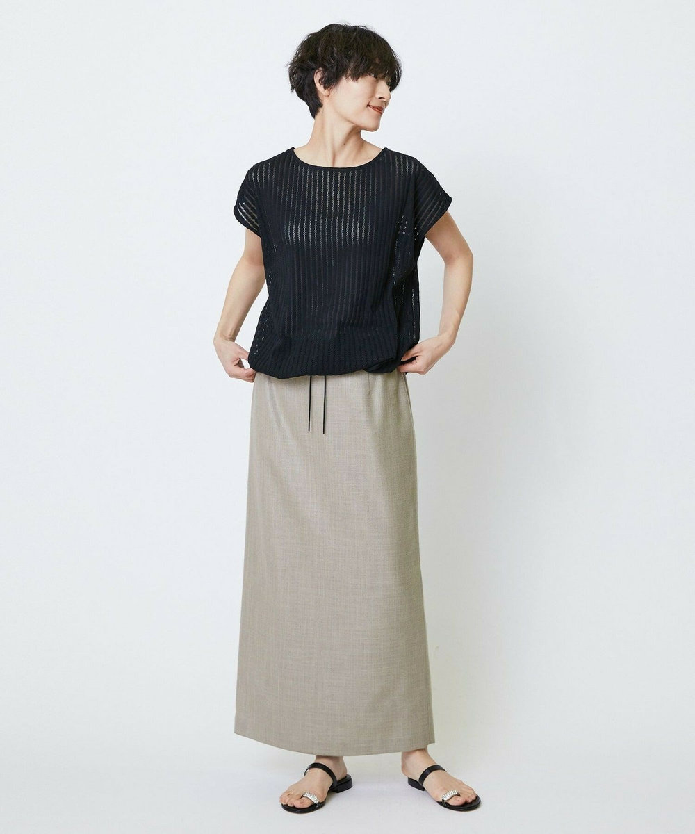 feerique feerique ドンゴロスチンツーマキシタイトスカート ベージュ