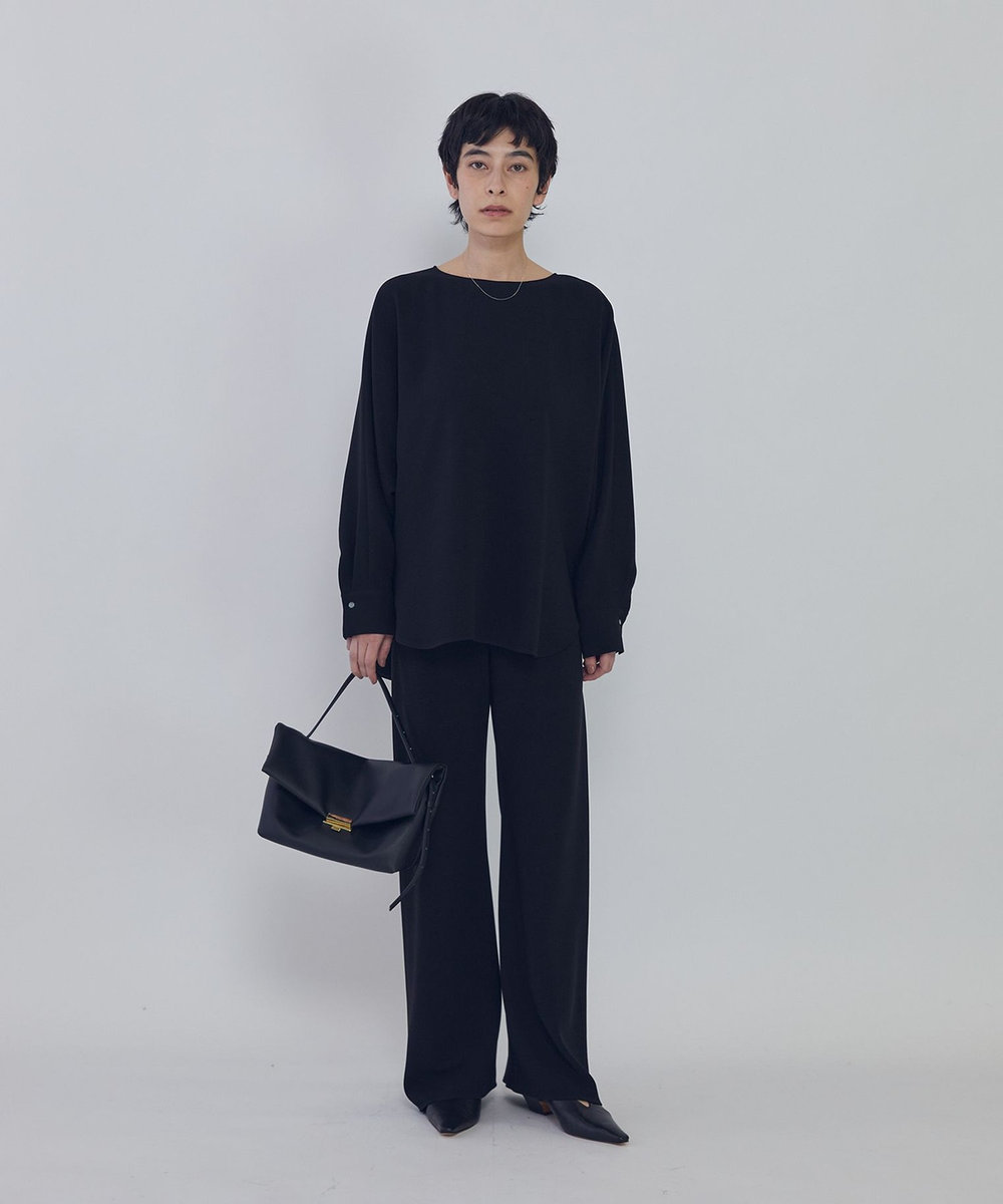 1er Arrondissement ダブルクロスバイヤスパンツ ブラック