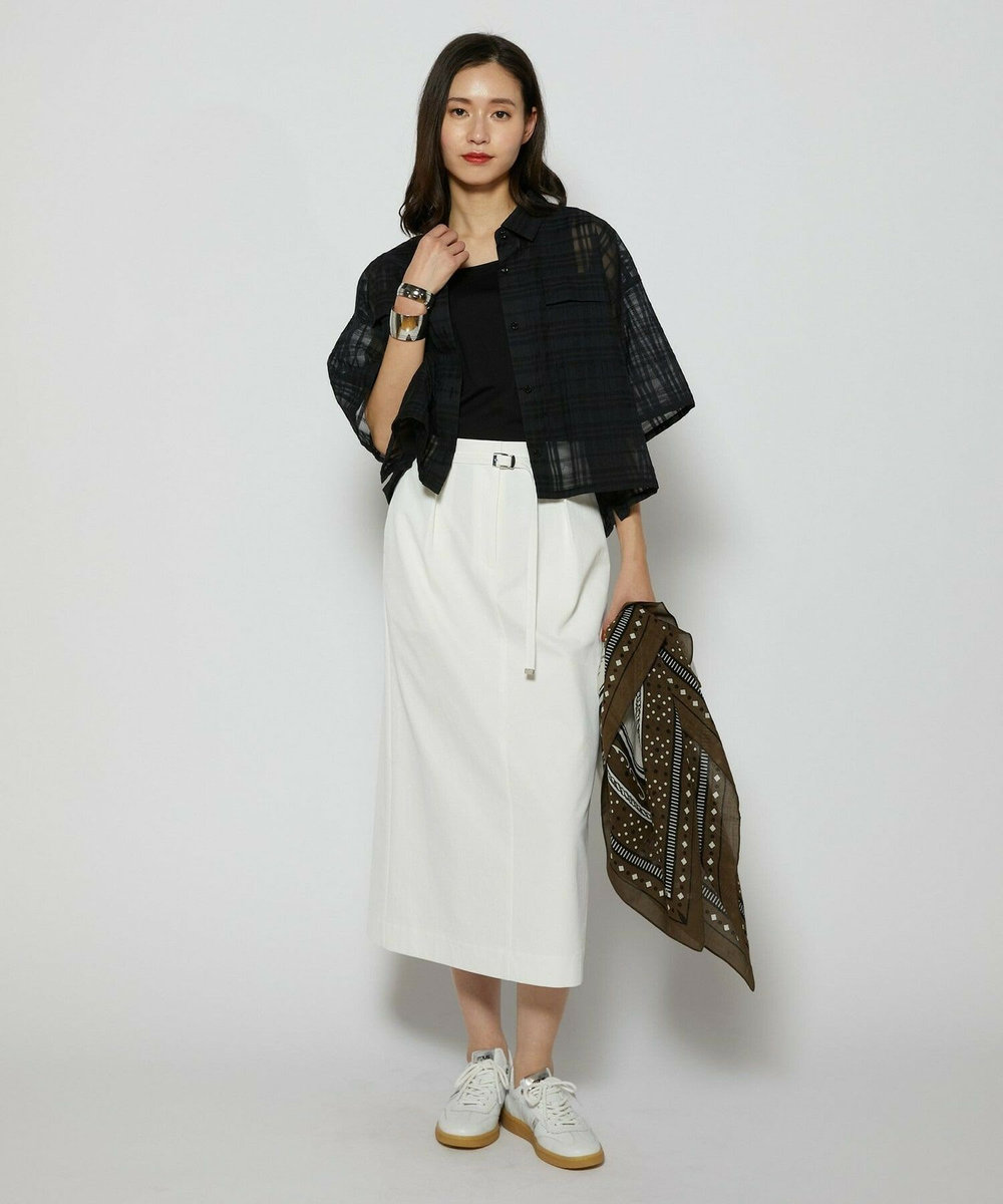L'EQUIPE ［eclat 2026年5月号掲載商品］manipuri カラー別注ストール カーキ