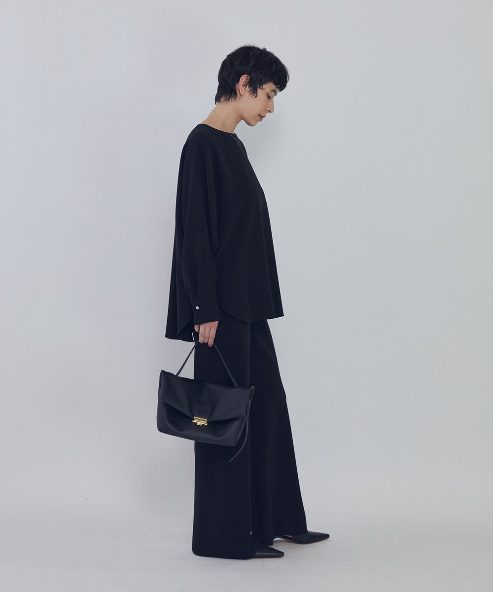 1er Arrondissement ダブルクロスバイヤスパンツ ブラック