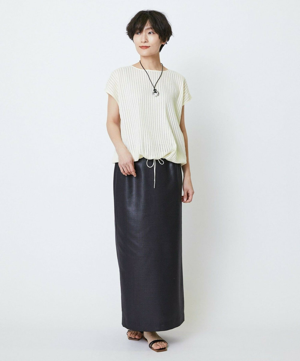feerique feerique ドンゴロスチンツーマキシタイトスカート ブラック