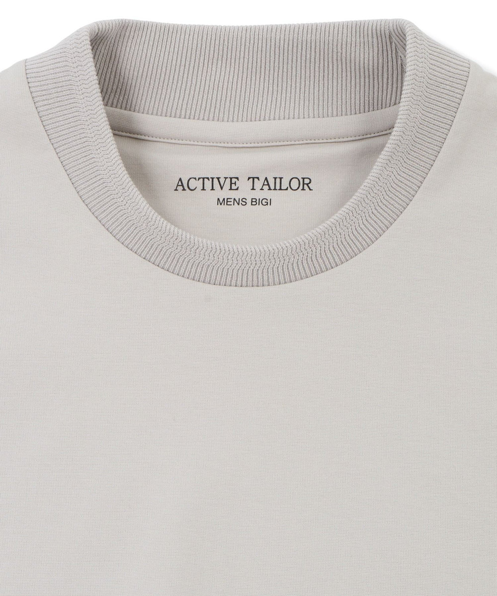 MEN'S BIGI 【ACTIVE TAILOR】シルケットスムースクルーネックTシャツ グレー