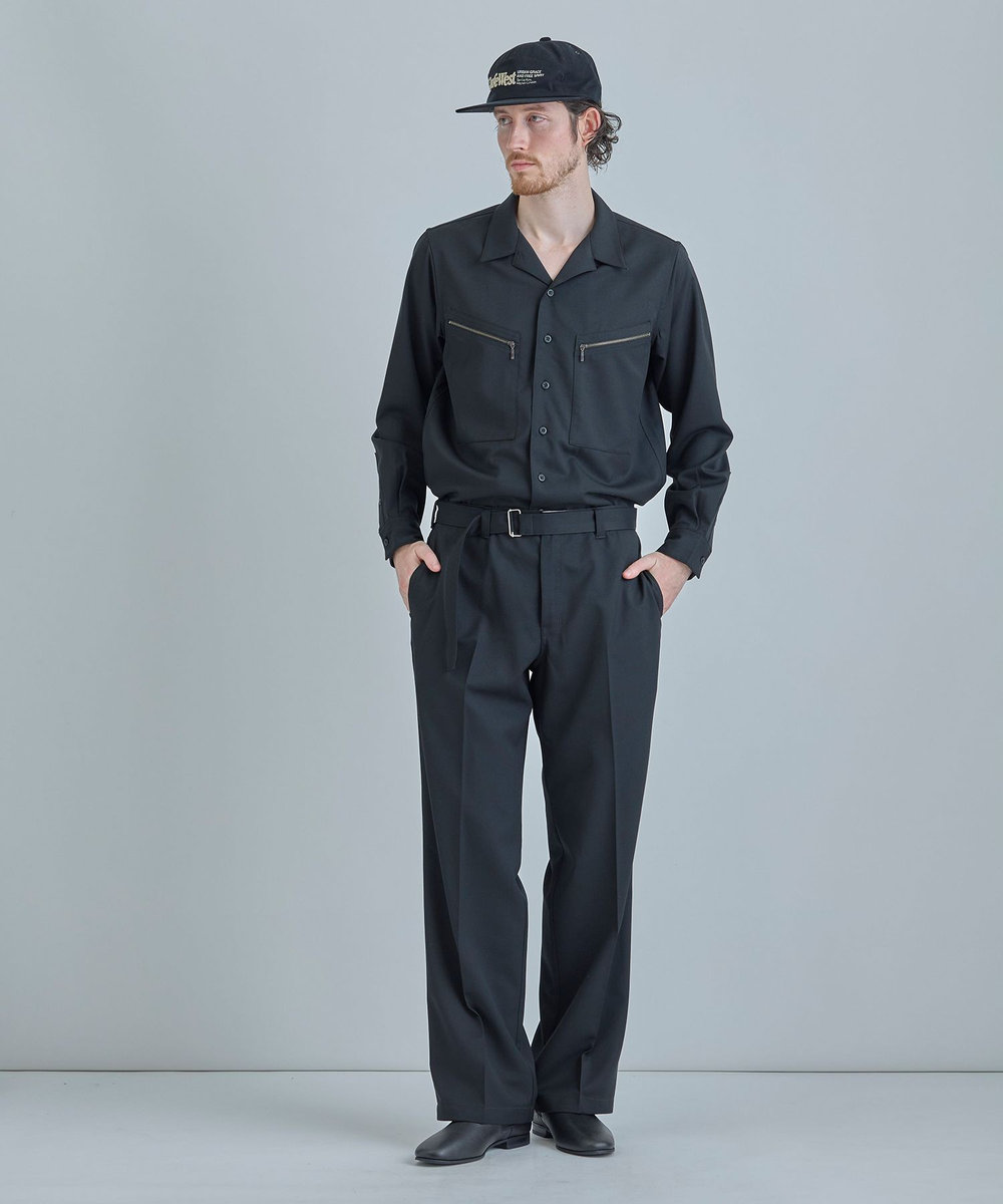 MEN'S BIGI 【CAP-TAIN/キャップテイン】別注 CAFE WEST チェーンステッチキャップ ブラック
