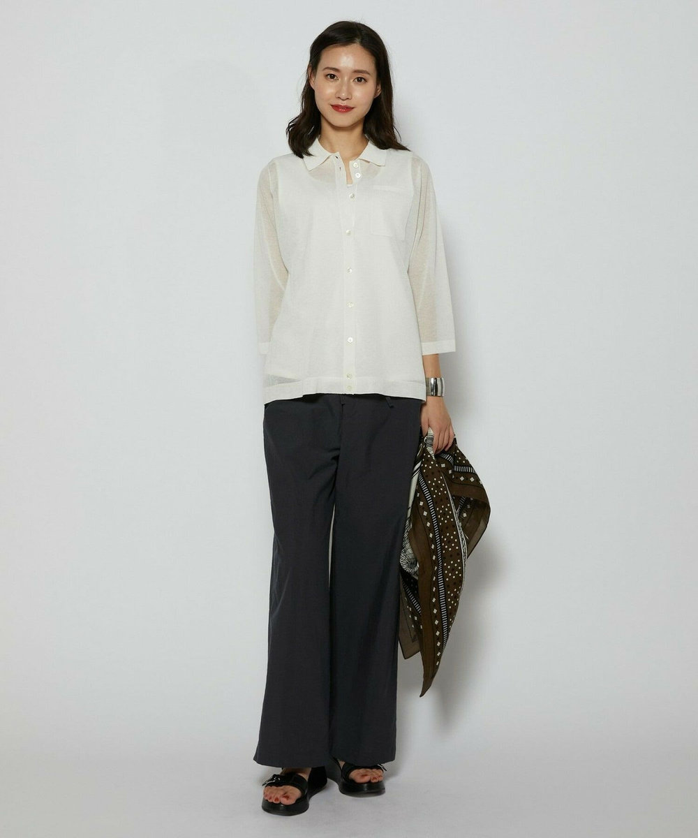 L'EQUIPE ［eclat 2026年5月号掲載商品］manipuri カラー別注ストール カーキ