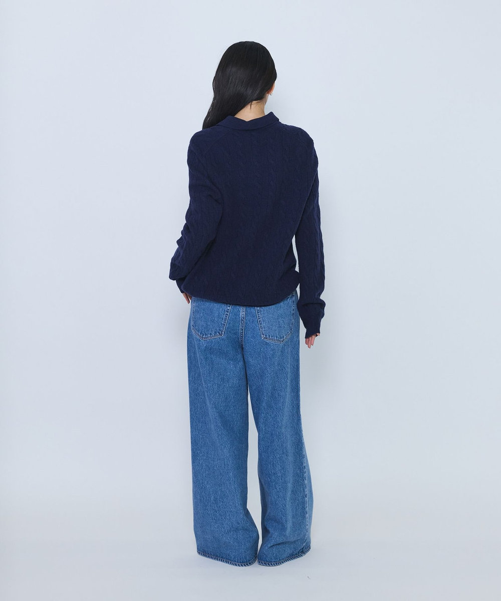 1er Arrondissement ＜POLO RALPH LAUREN/ポロ ラルフ ローレン＞ウールカシミアケーブルニット ネイビー