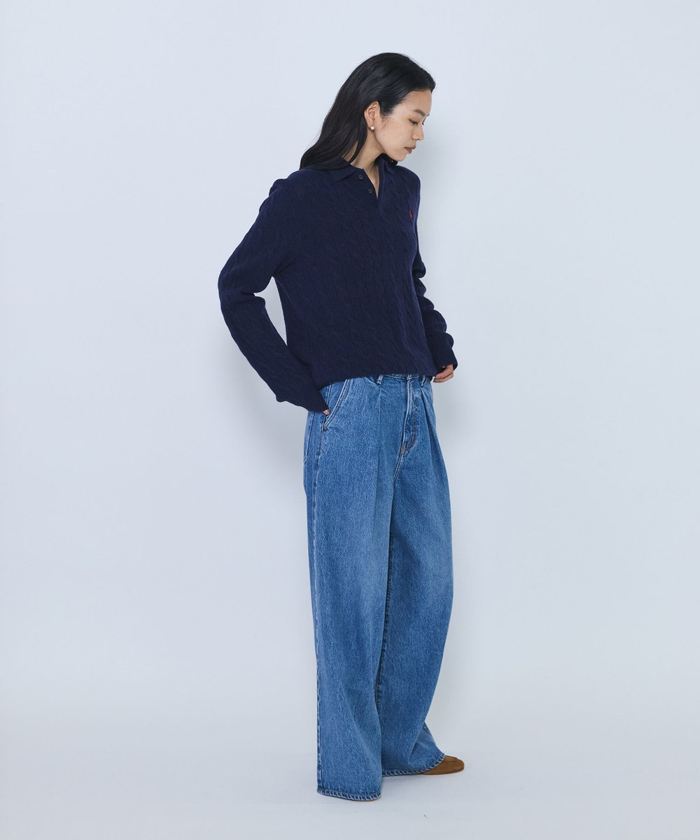 1er Arrondissement ＜POLO RALPH LAUREN/ポロ ラルフ ローレン＞ウールカシミアケーブルニット ネイビー