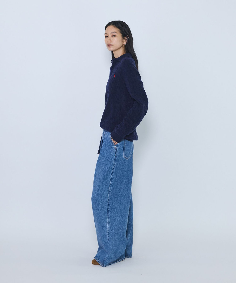 1er Arrondissement ＜POLO RALPH LAUREN/ポロ ラルフ ローレン＞ウールカシミアケーブルニット ネイビー