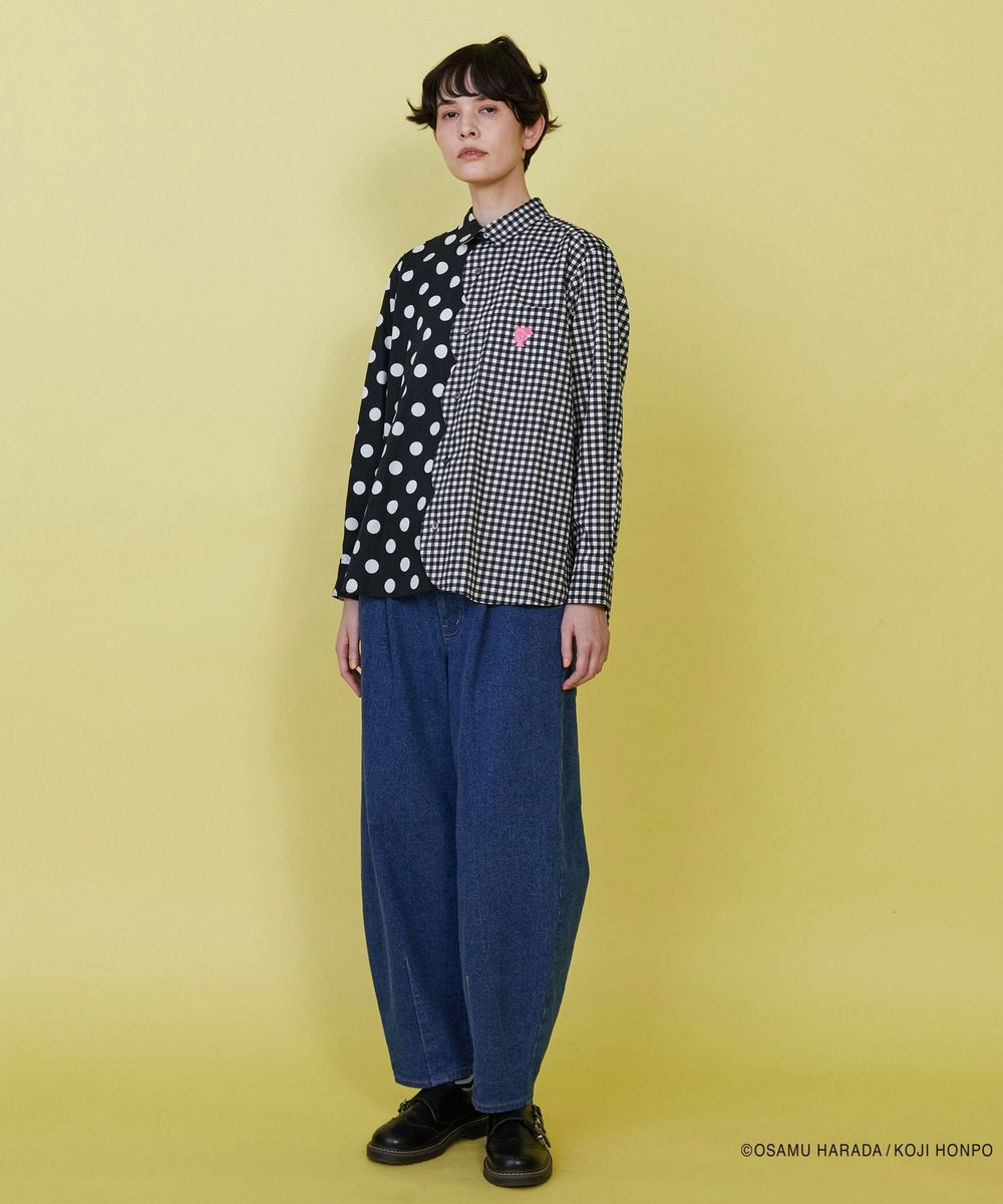 FRAPBOIS OSAMU GOODS スカラップシャツ ブラック