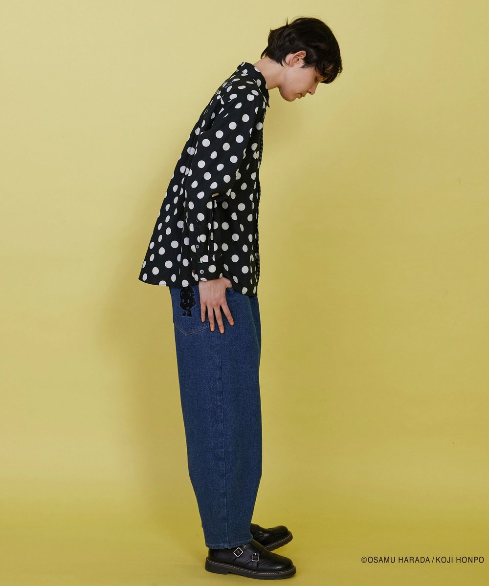 FRAPBOIS OSAMU GOODS スカラップシャツ ブラック
