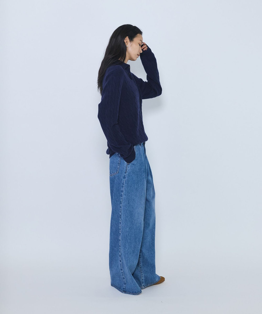 1er Arrondissement ＜POLO RALPH LAUREN/ポロ ラルフ ローレン＞ウールカシミアケーブルニット ネイビー