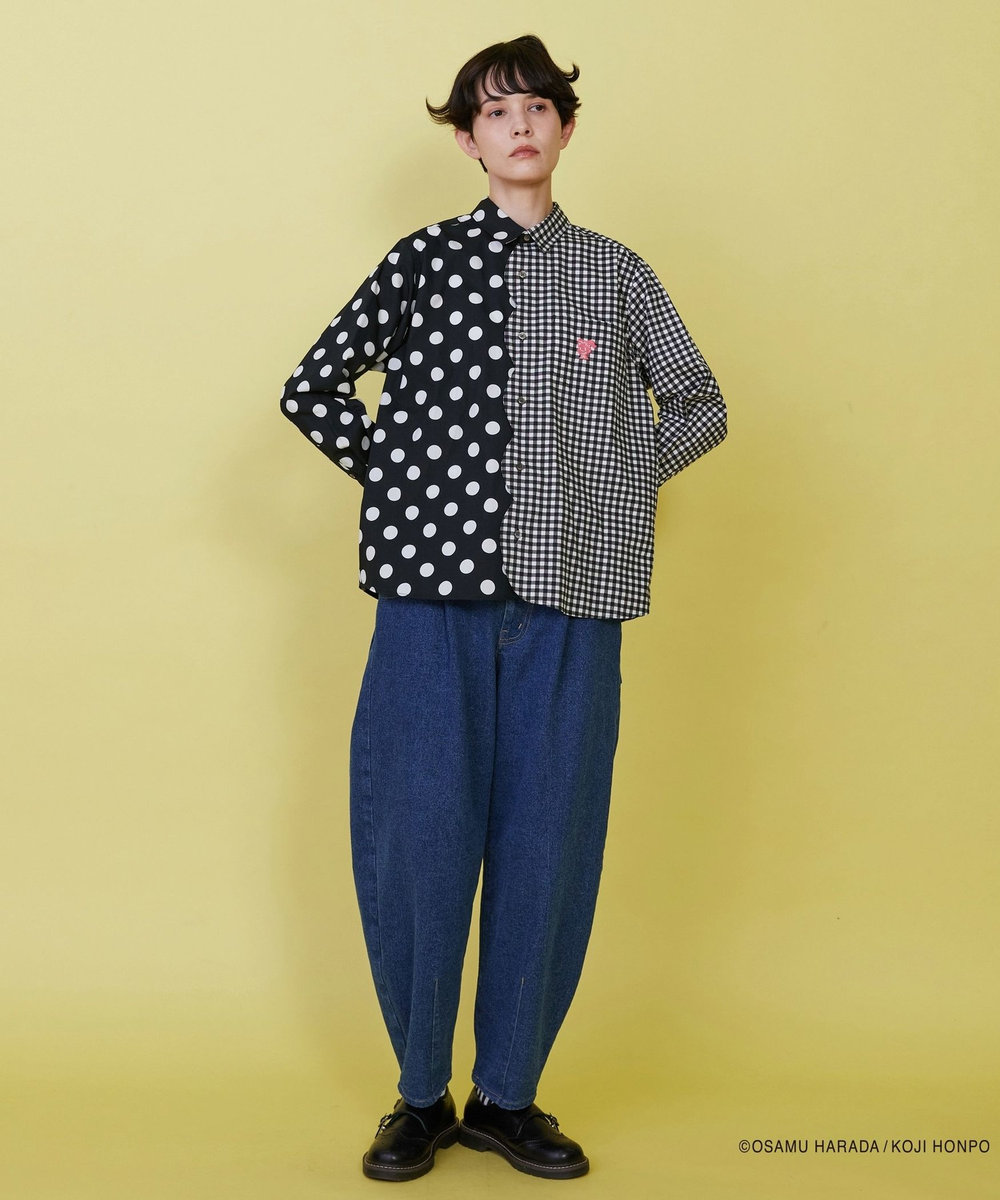 FRAPBOIS OSAMU GOODS スカラップシャツ ブラック