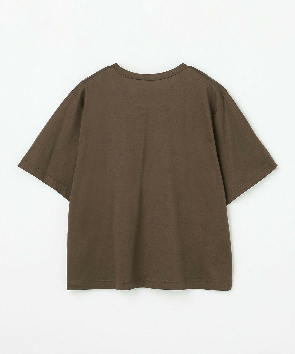 L'EQUIPE Lサイズ（大きいサイズ） 【大きいサイズ】60/2シルケット天竺フラワーロゴプリントTシャツ カーキ