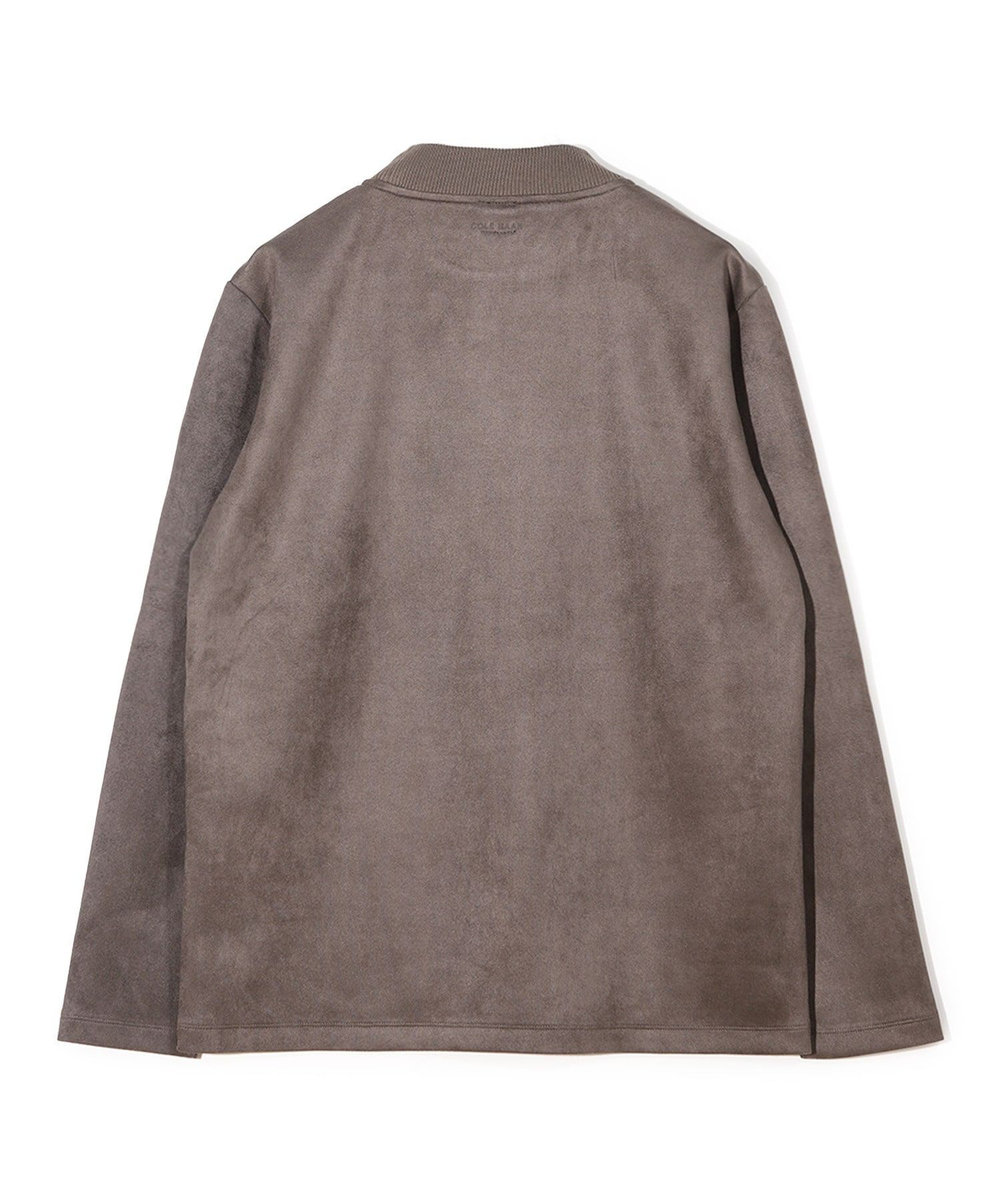 MEN'S BIGI 【COLE HAAN/コール ハーン】別注スエードタッチモックネックロングTシャツ チャコールグレー