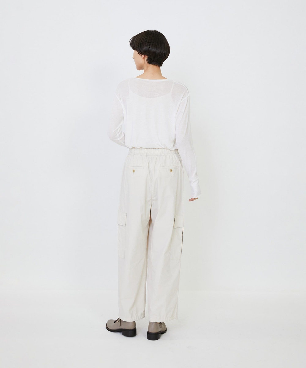 LOISIR 【MTサイズ有り】コットンポプリンパラシュートパンツ ベージュ