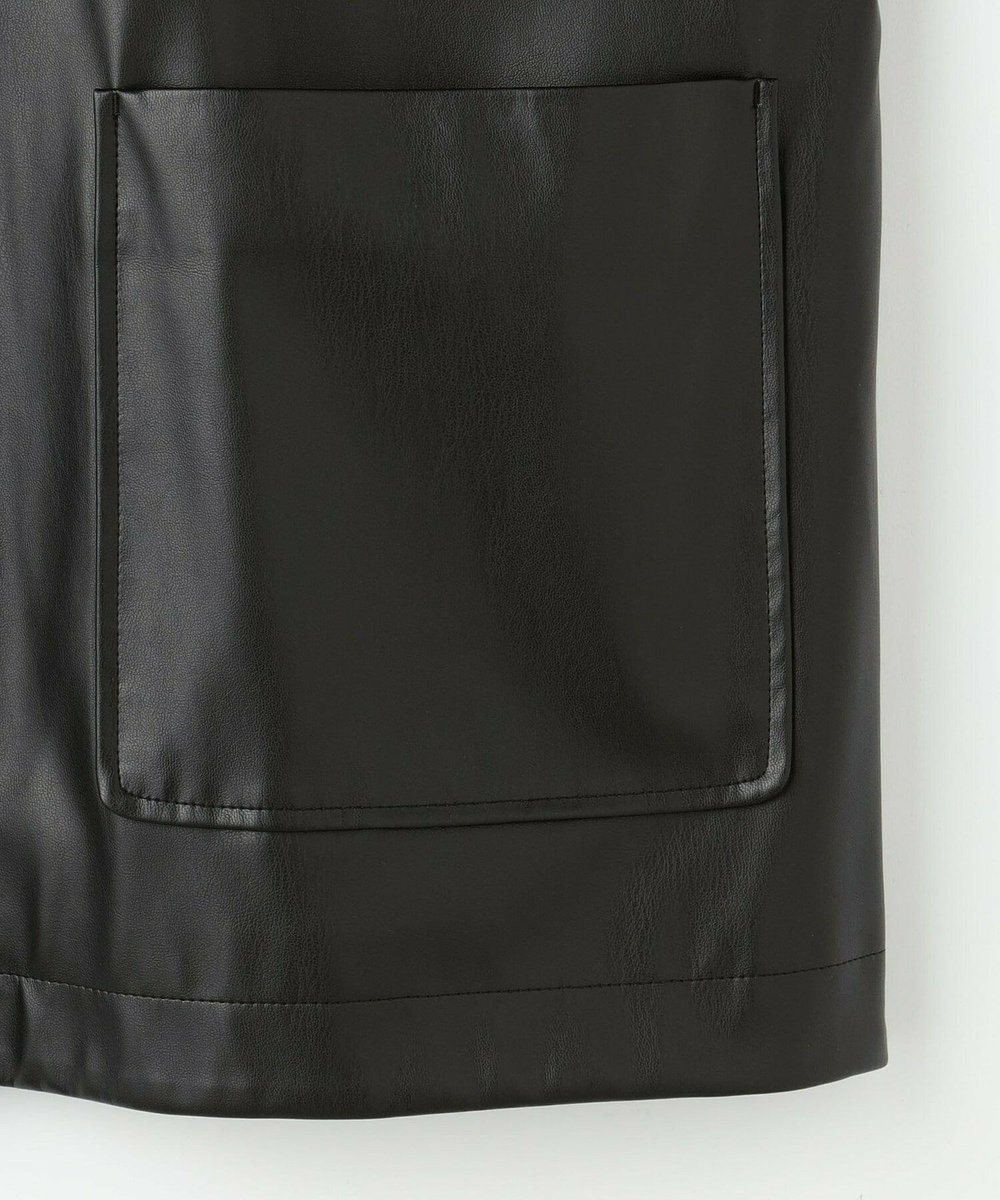 feerique feerique フェイクレザージャケット ブラック