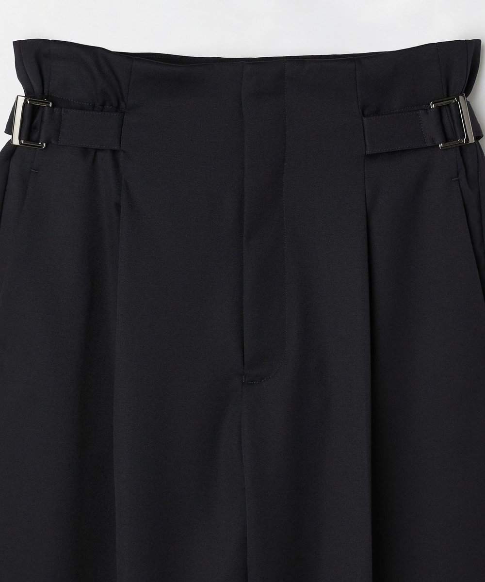 DÉPAREILLÉ WOOL GABARDINE WAIST BELT PANTS / ウールギャバジンウエストベルトパンツ ネイビー